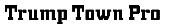 Trump Town Pro font preview